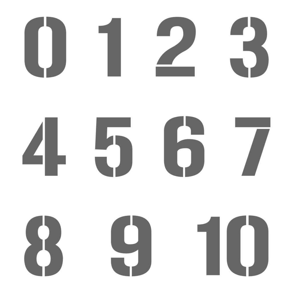 Stencils Printable Numbers - Printable Lab