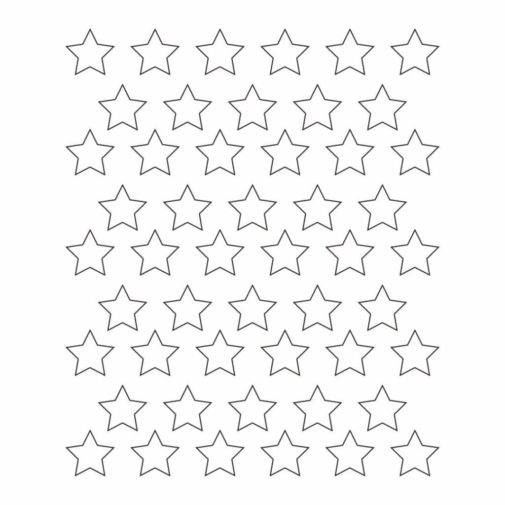 US Flag Star Pattern Printable