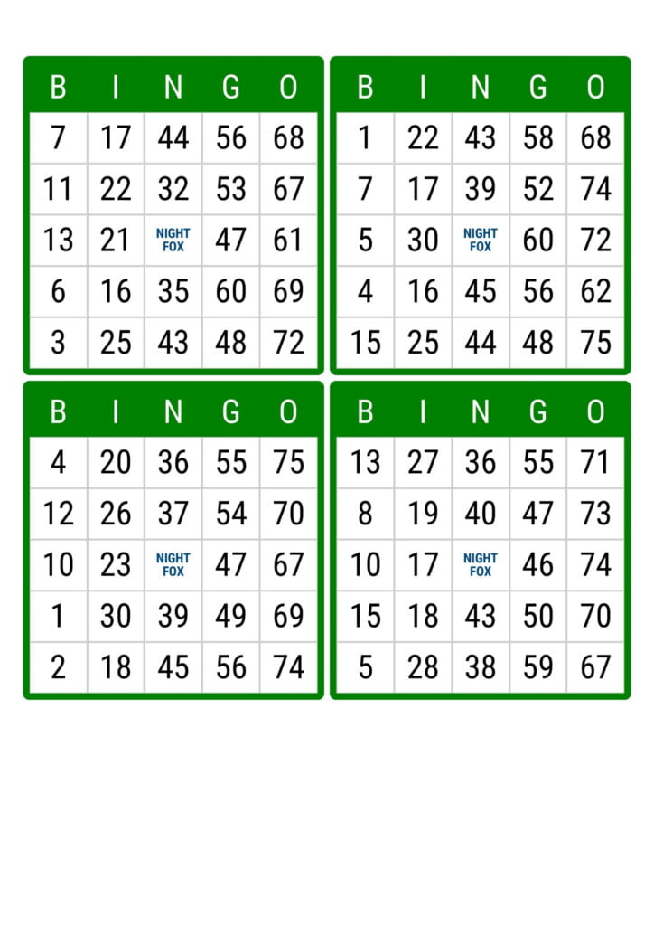 100 Free Printable Bingo Grids To Download And To Print At Home