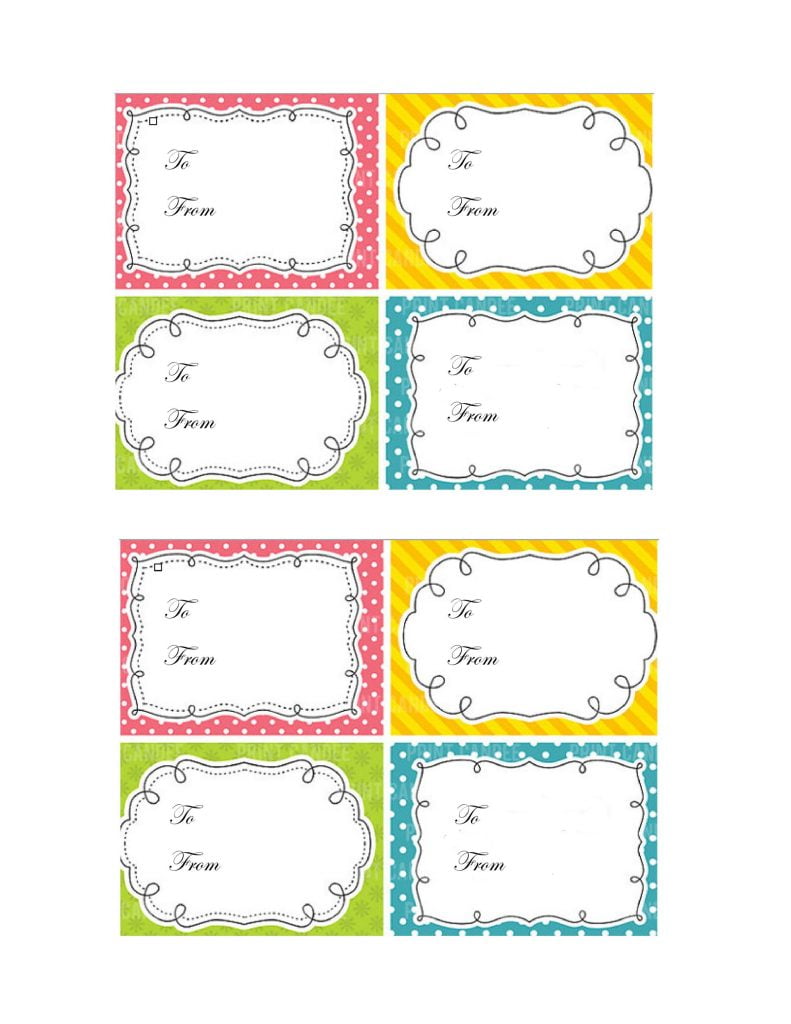 Free Printable Gift Tag Templates For Word