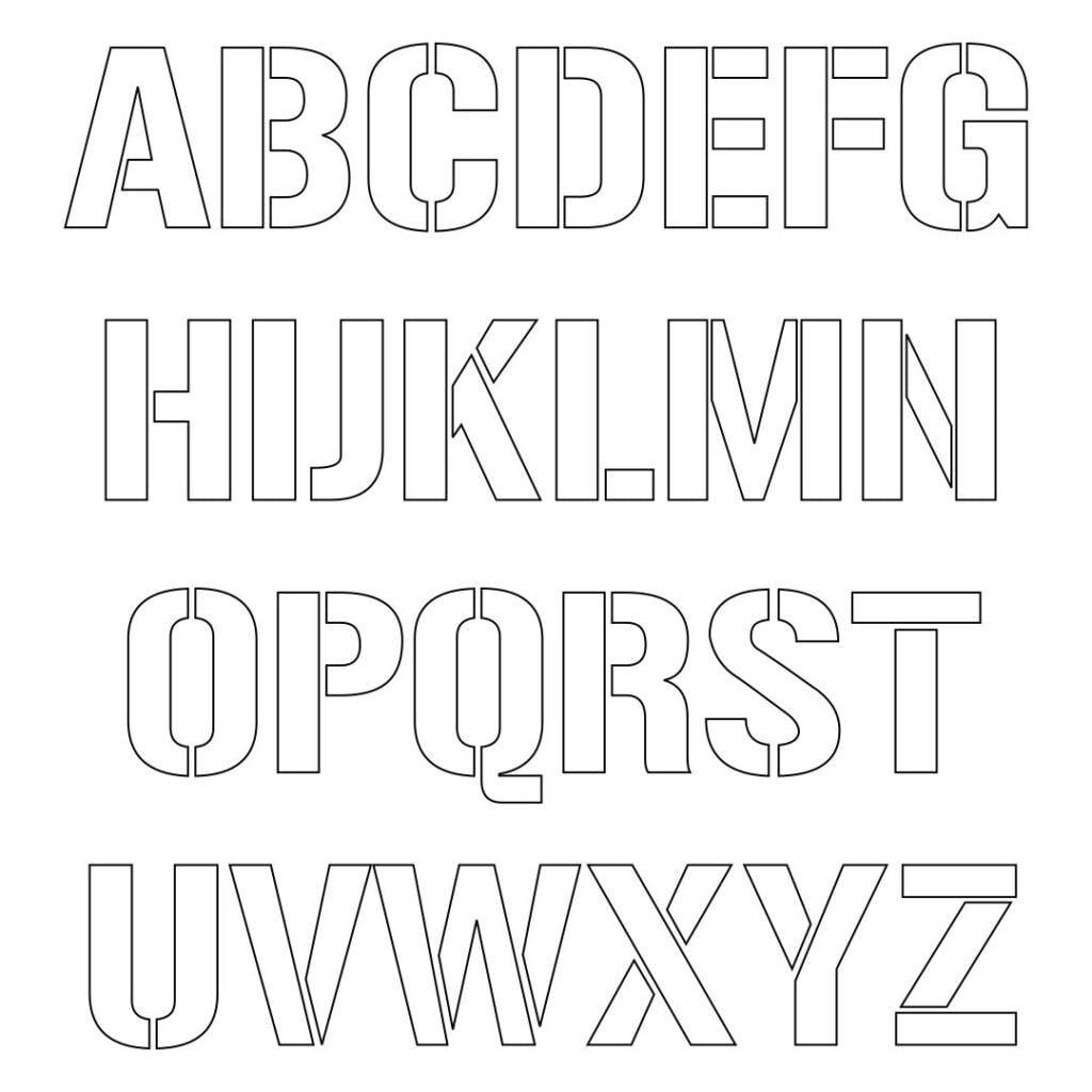 Stencils Printable Alphabet