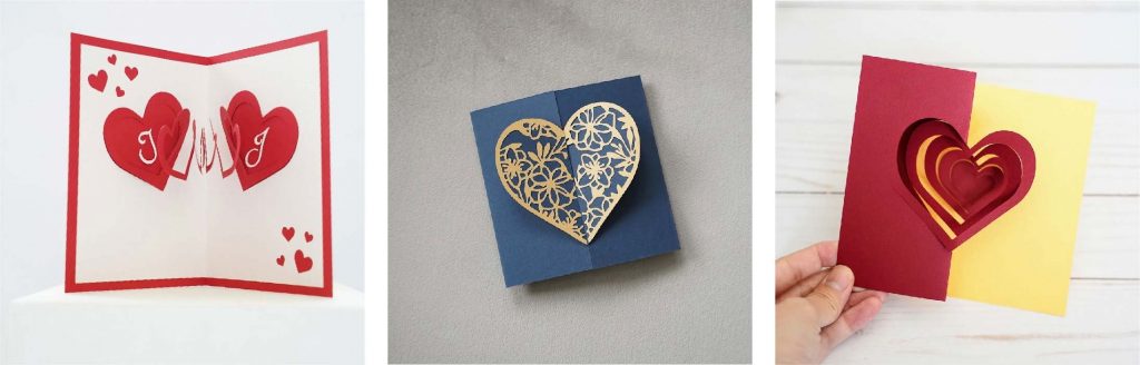 9 Pop Up Heart Cards With Free Templates