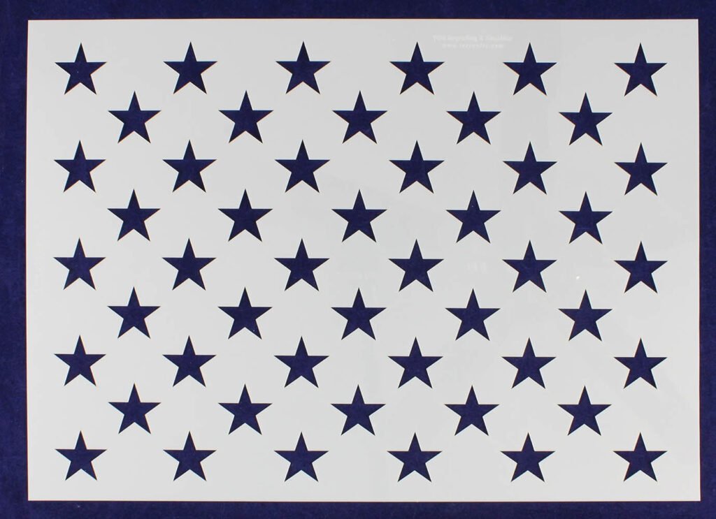Amazon 50 Star Field Stencil US American Flag G Spec 14 X 19 76 Inches