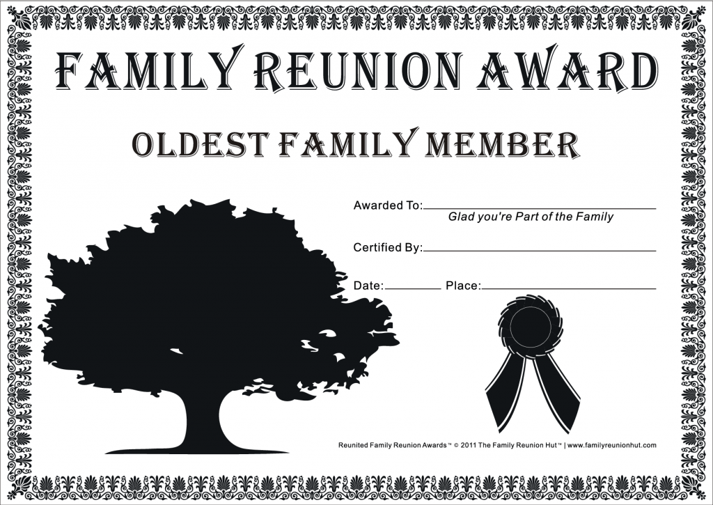 Free Printable Family Reunion Awards