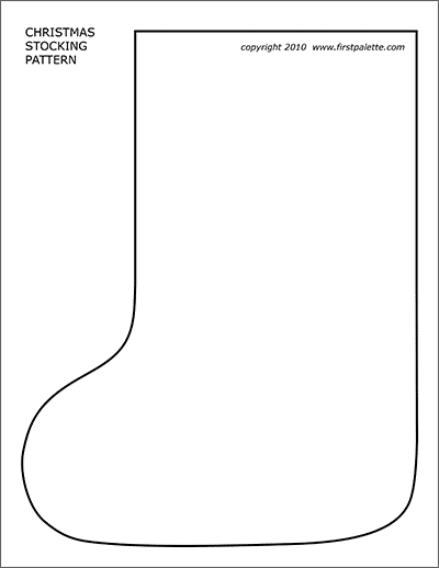 Christmas Stocking Pattern Free Printable Templates Coloring Pages FirstPalette