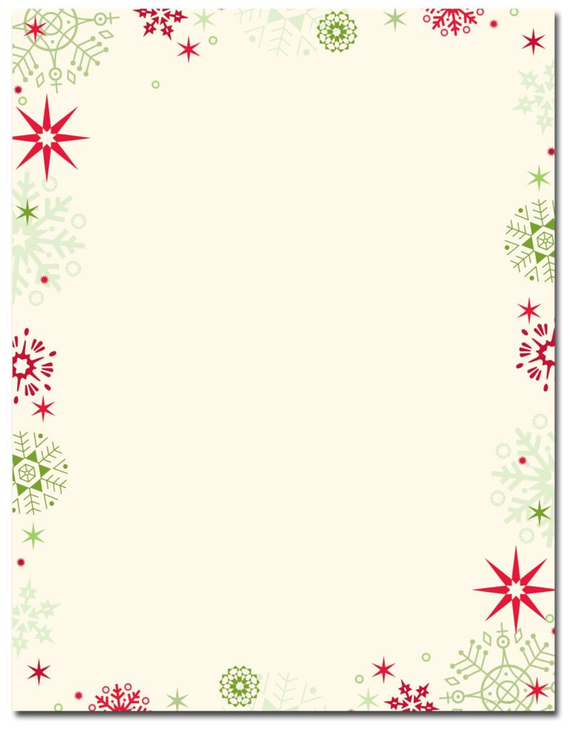 Designer Invitation Paper Theme Letterhead Stationery Christmas Letter Template Free Christmas Letterhead Christmas Stationery