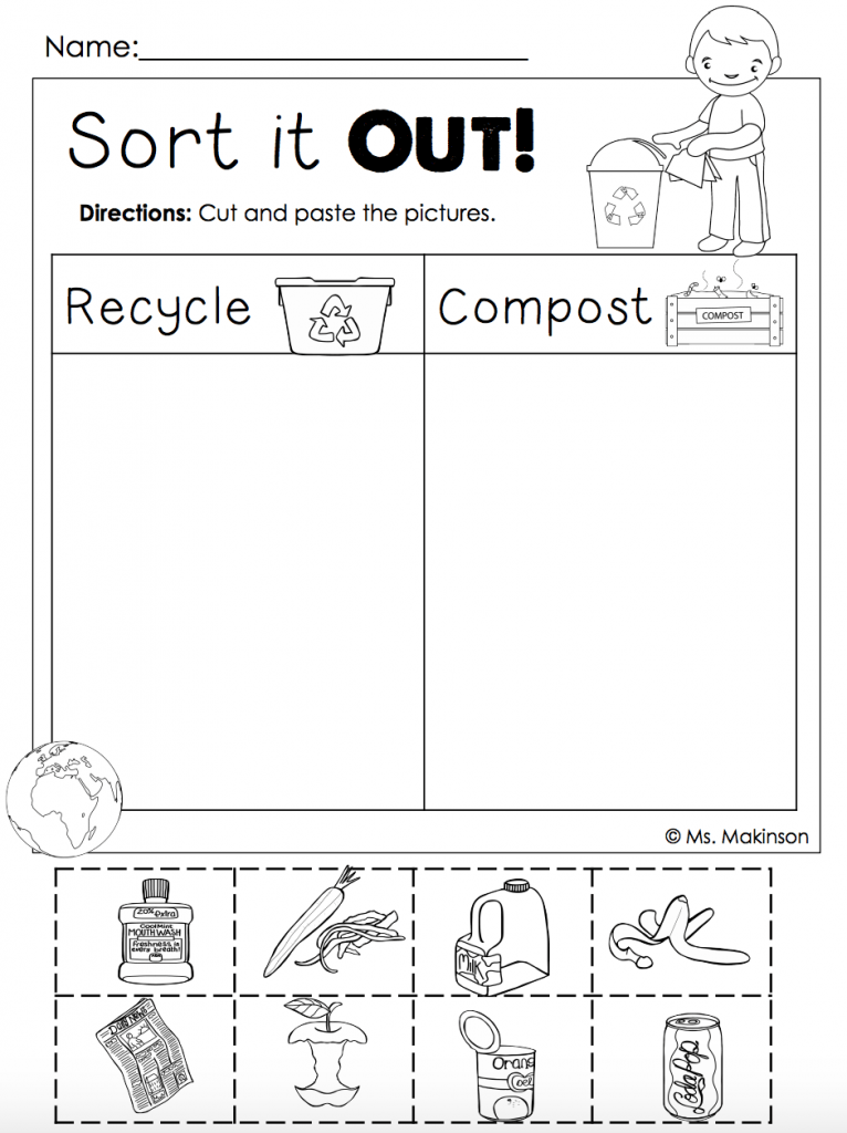 Earth Day FREE Earth Day Worksheets Earth Day Activities Life Skills Special Education
