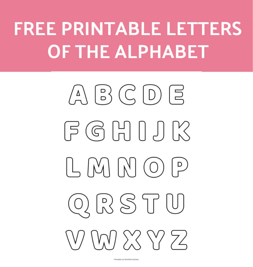 Free Alphabet Printables Letters Worksheets Stencils ABC Flash Cards What Mommy Does