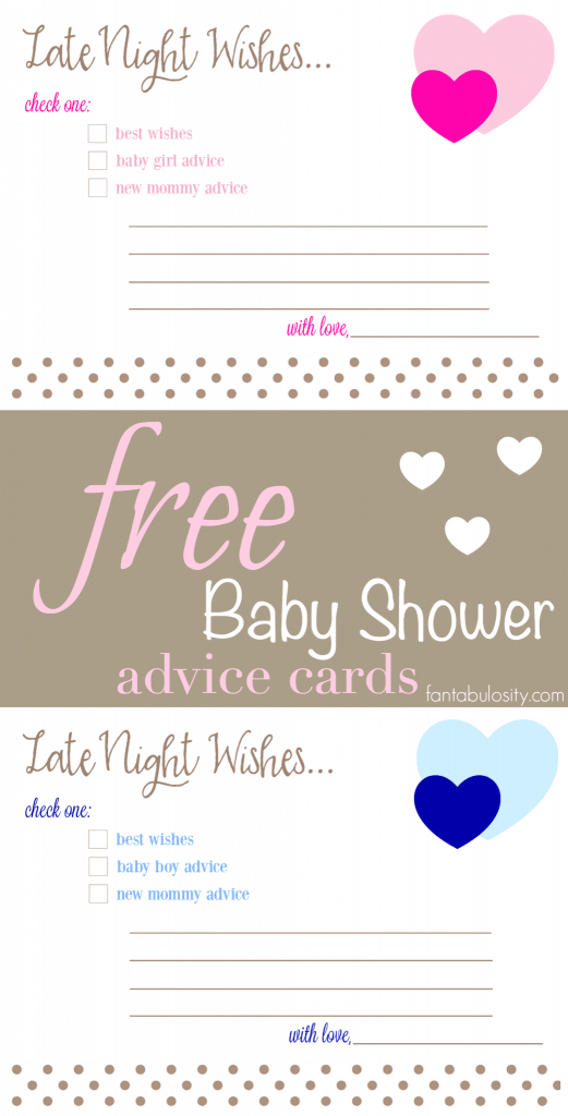 Free Printable Baby Advice Cards