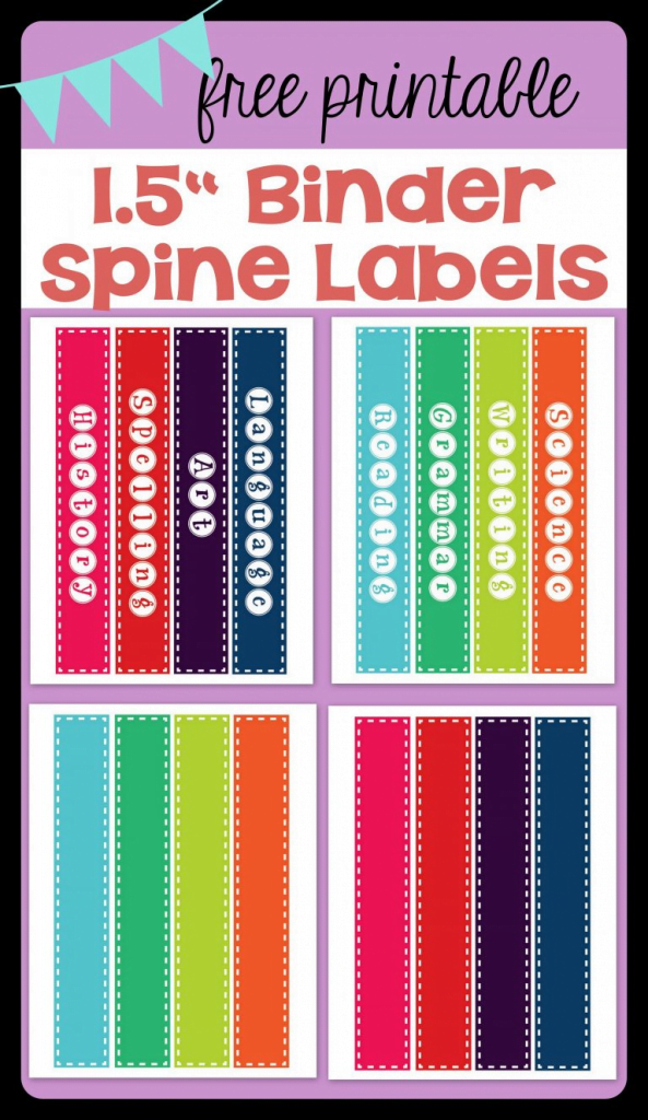 Free Printable Binder Spine Labels For Basic School Subjects For 3 Inch Binder Spine Template Word Teacher Organization Classroom Labels Binder Spine Labels