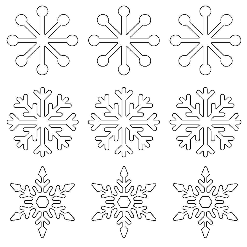 Free Printable Snowflake Templates 10 Large Small Stencil Patterns What Mommy Does