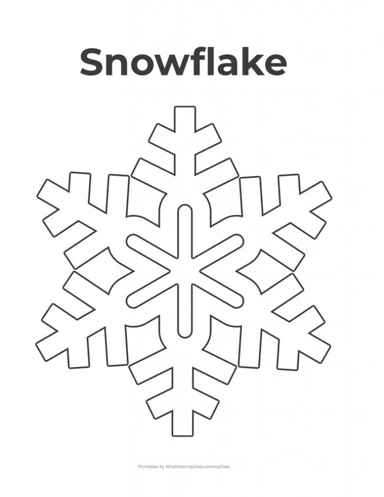 Free Printable Snowflake Templates 10 Large Small Stencil Patterns What Mommy Does