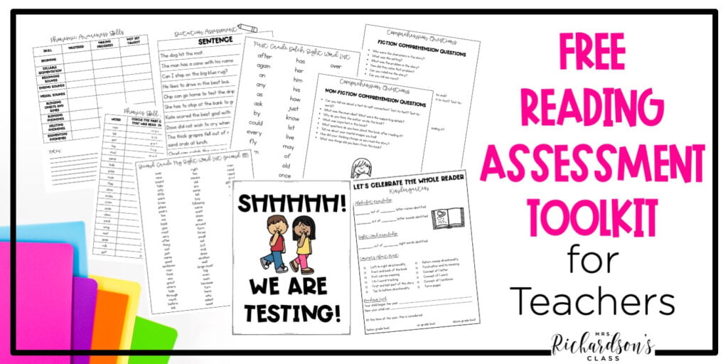 FREE Reading Assessment Tools For Teachers For Easier Testing