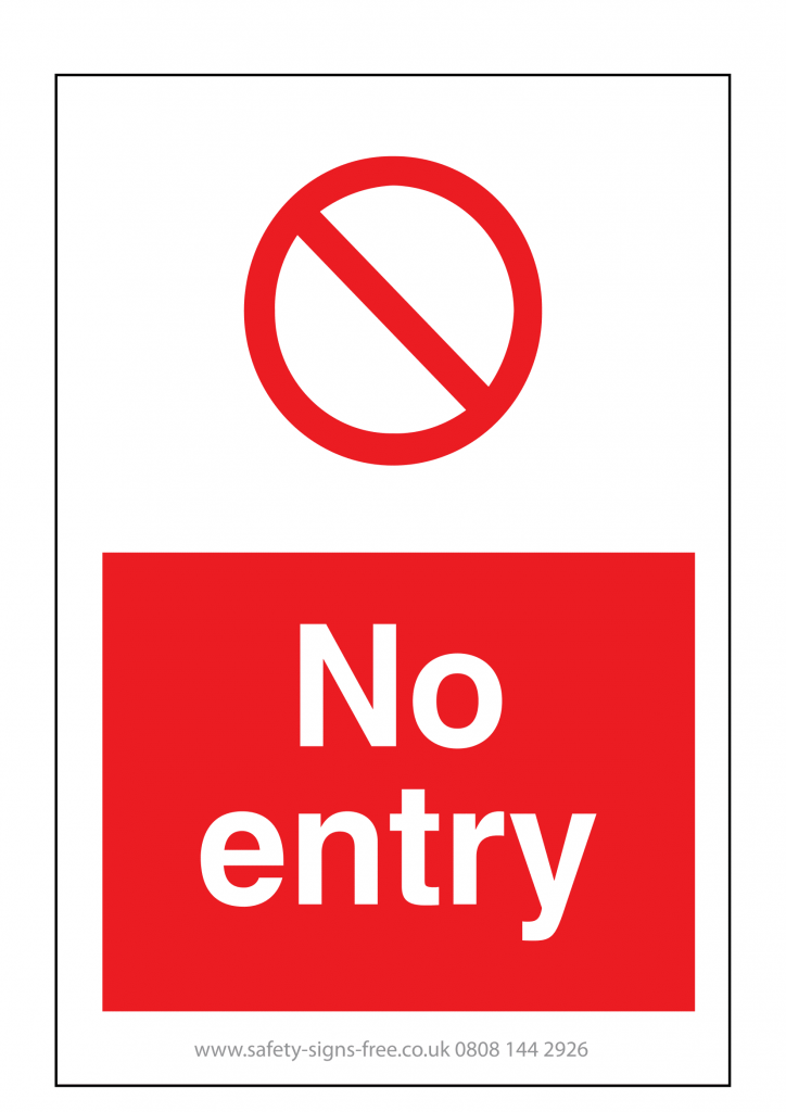 Free Printable No Entry Sign