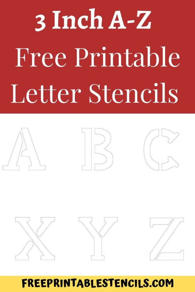 Printable 3 Inch Letter Stencils A Z Letter Stencils Letter Stencils To Print Letter Stencils Printables