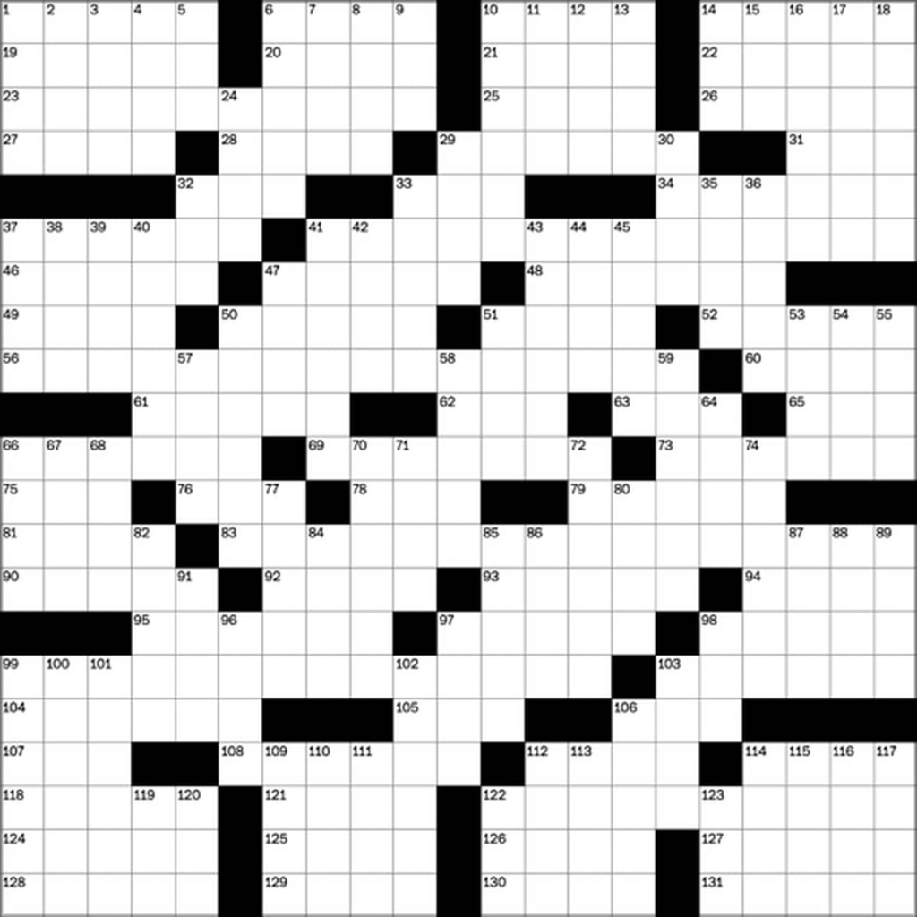 Printable Newspaper Crossword Puzzles For Free Free Printable