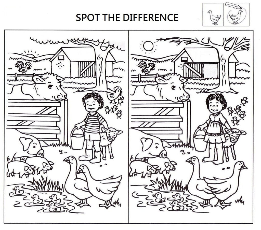 Spot The Difference Worksheets For Kids Worksheets For Kids Spot The Difference Kids Spot The Difference Puzzle