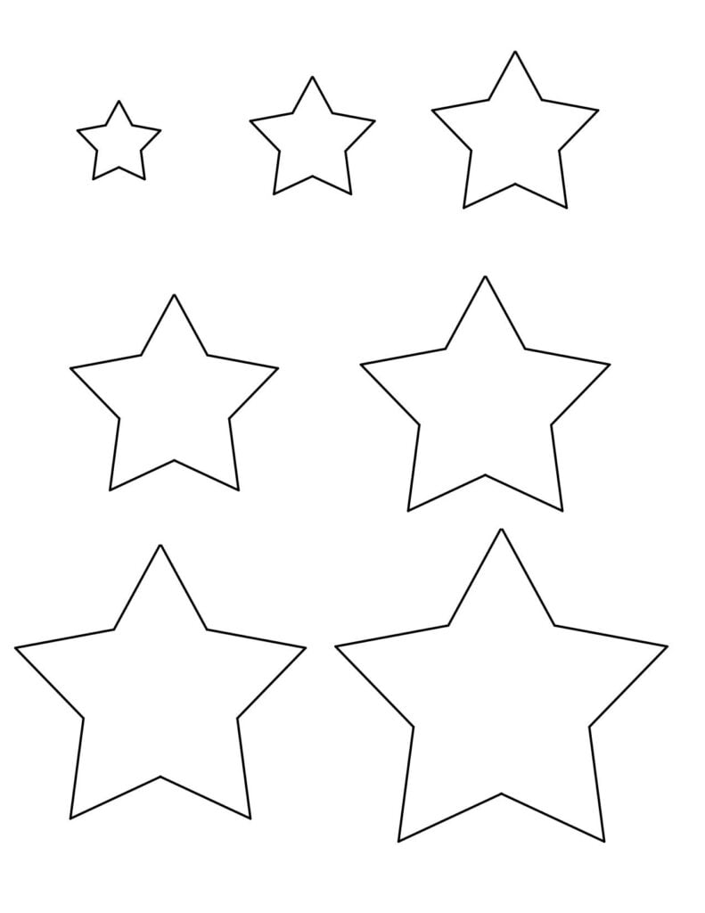 Star Templates 1 1 5 2 2 5 3 3 5 And 4 Inches Ramazan Desenler Karneler