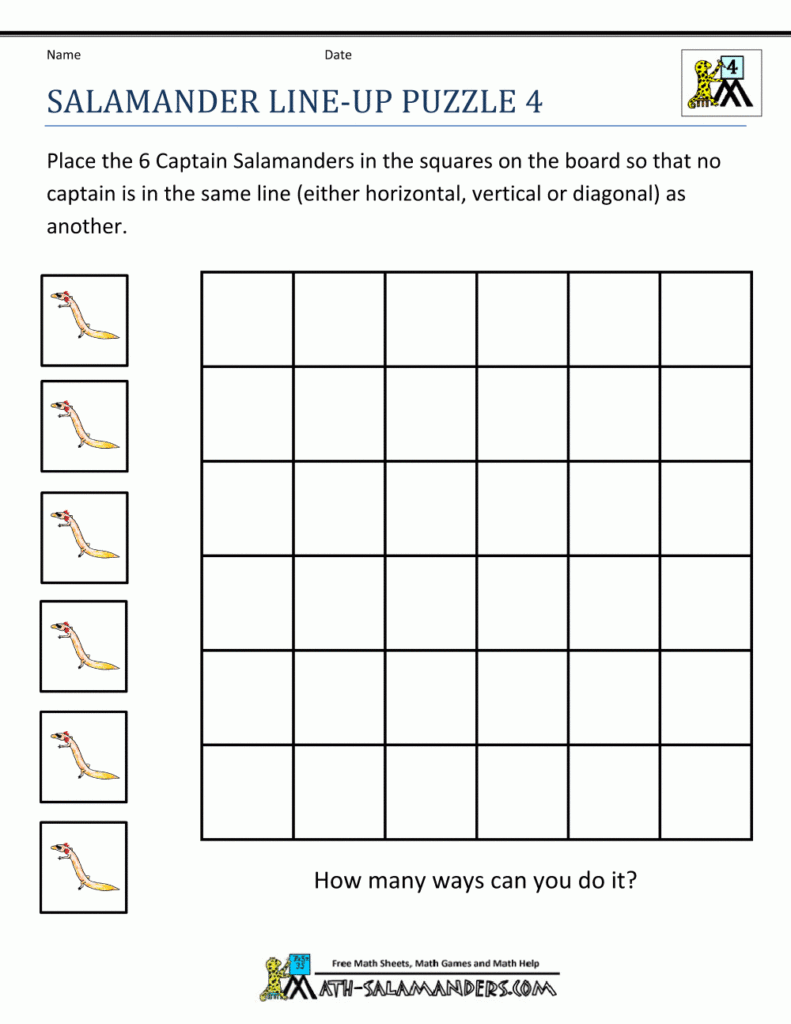 4th Grade Math Puzzles