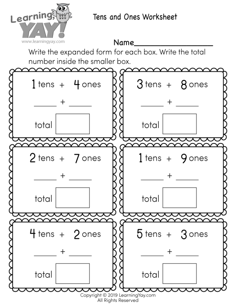 5th Grade Math Base Ten Crossword 1 Printable