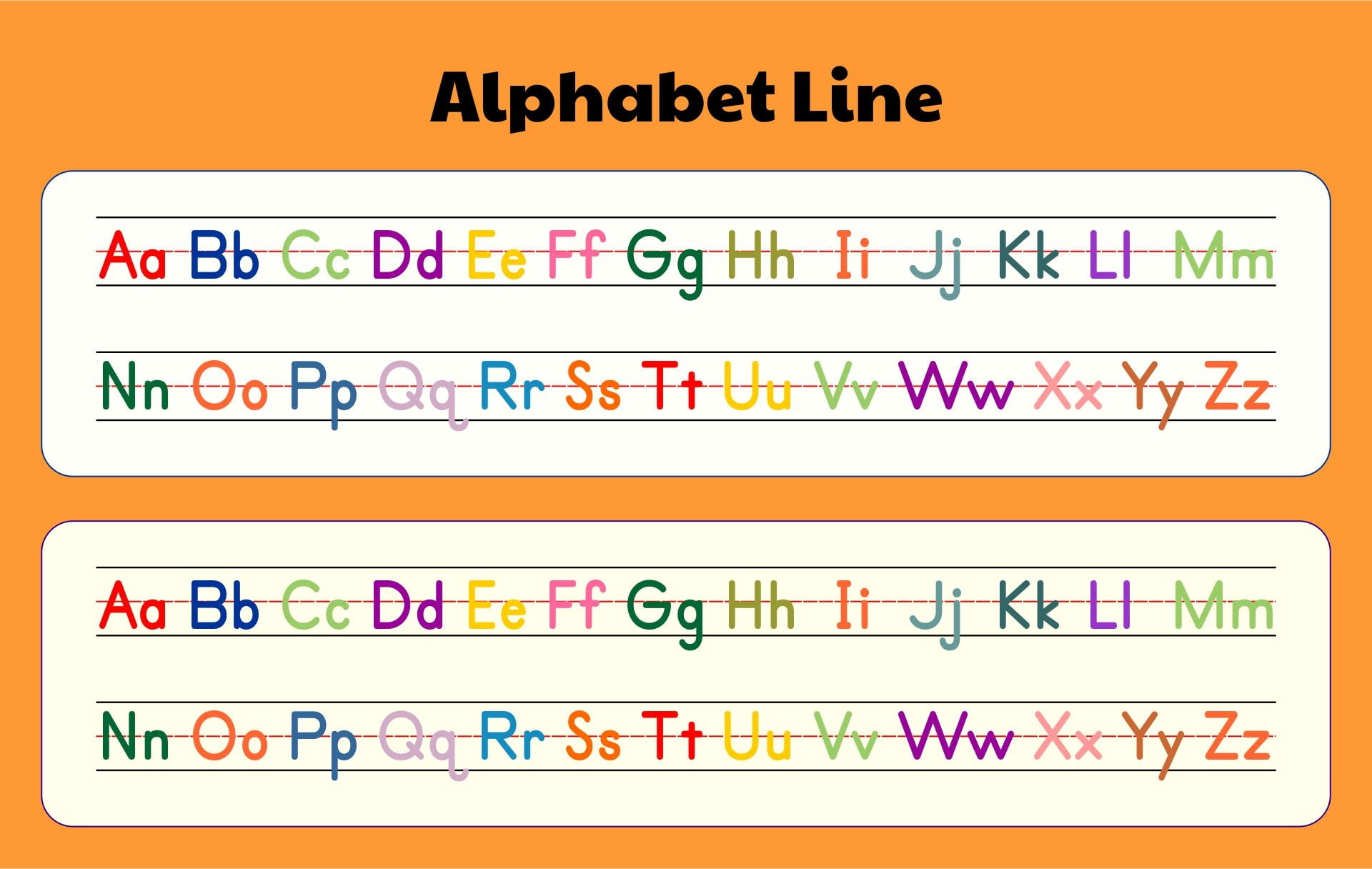 Printable Alphabet Desk Strips