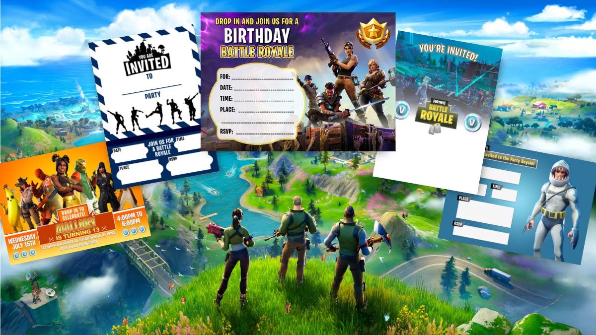 Printable Birthday Invitations Fortnite