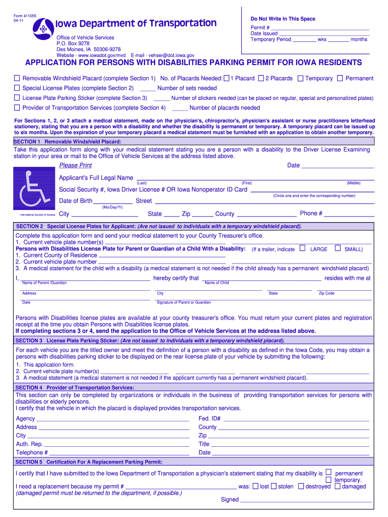 Iowa Disability Application Printable
