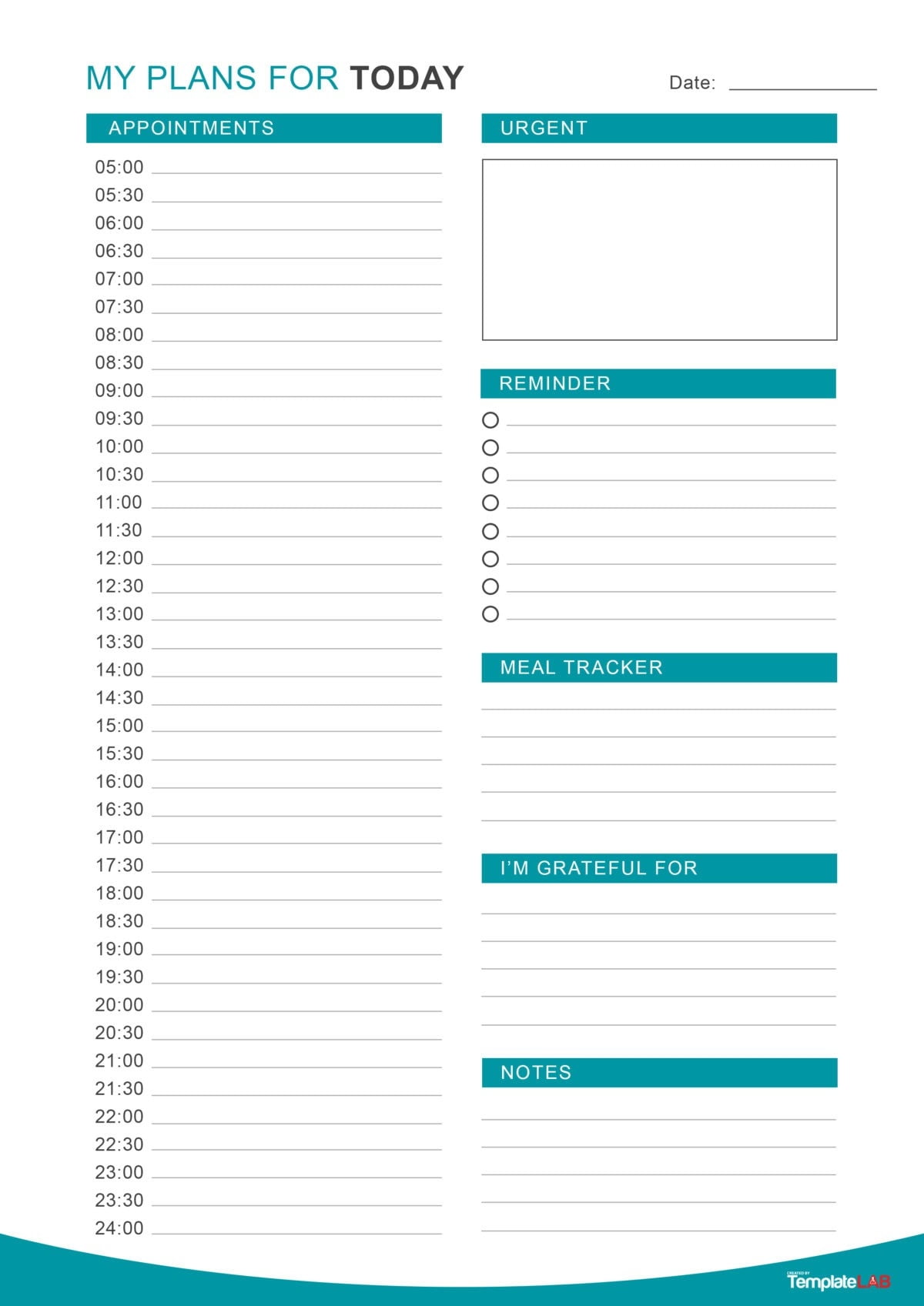 Editable Printable Daily Planner