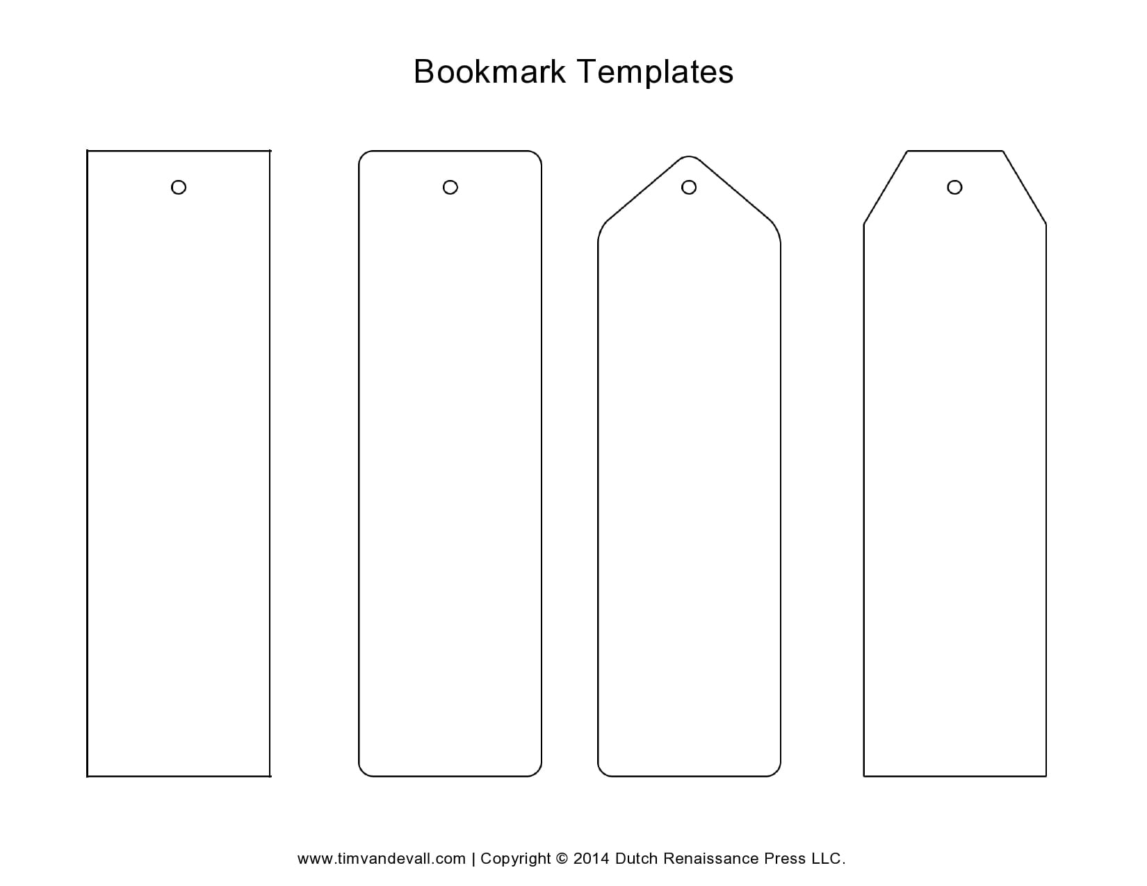 Printable Bookmark Template Word
