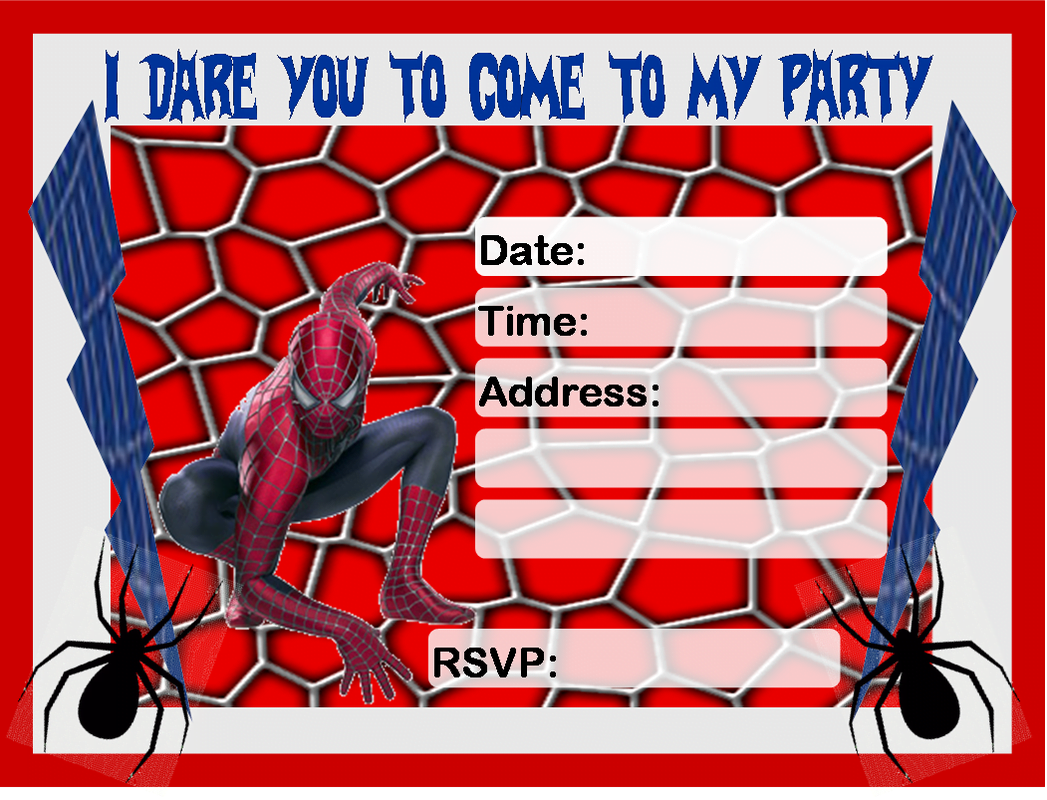 Printable Birthday Cards Spiderman