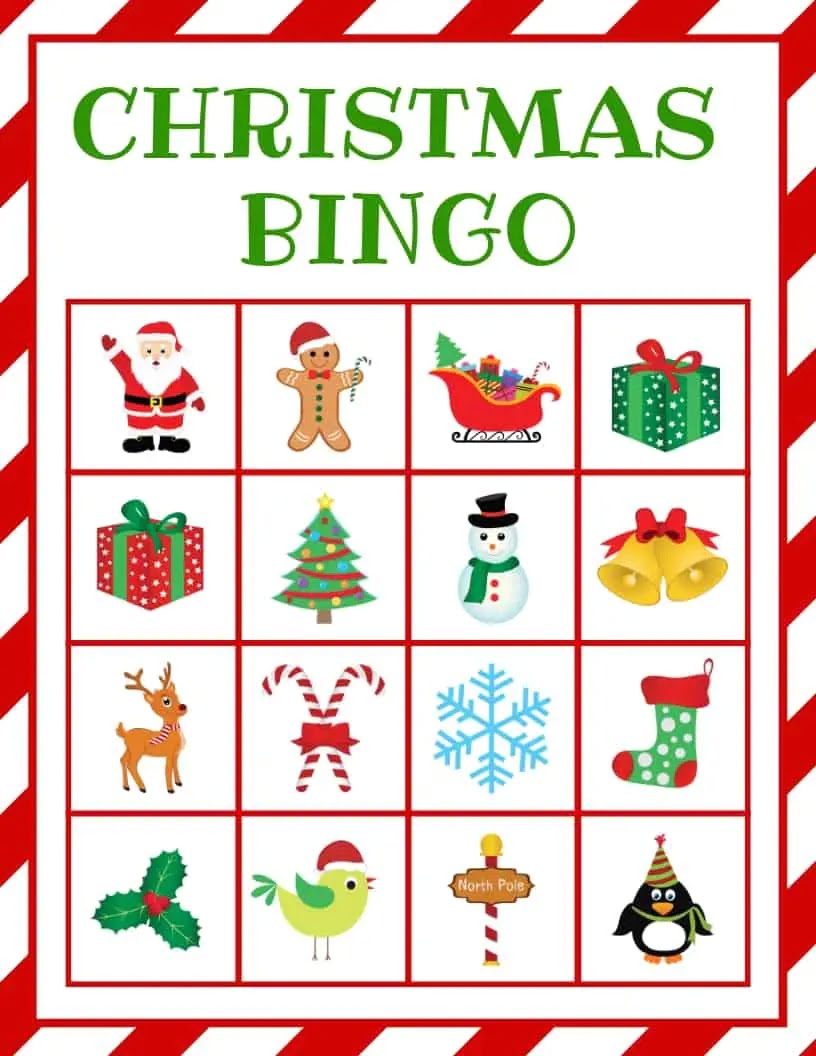 Printable Bingo Cards Christmas - Printable Lab