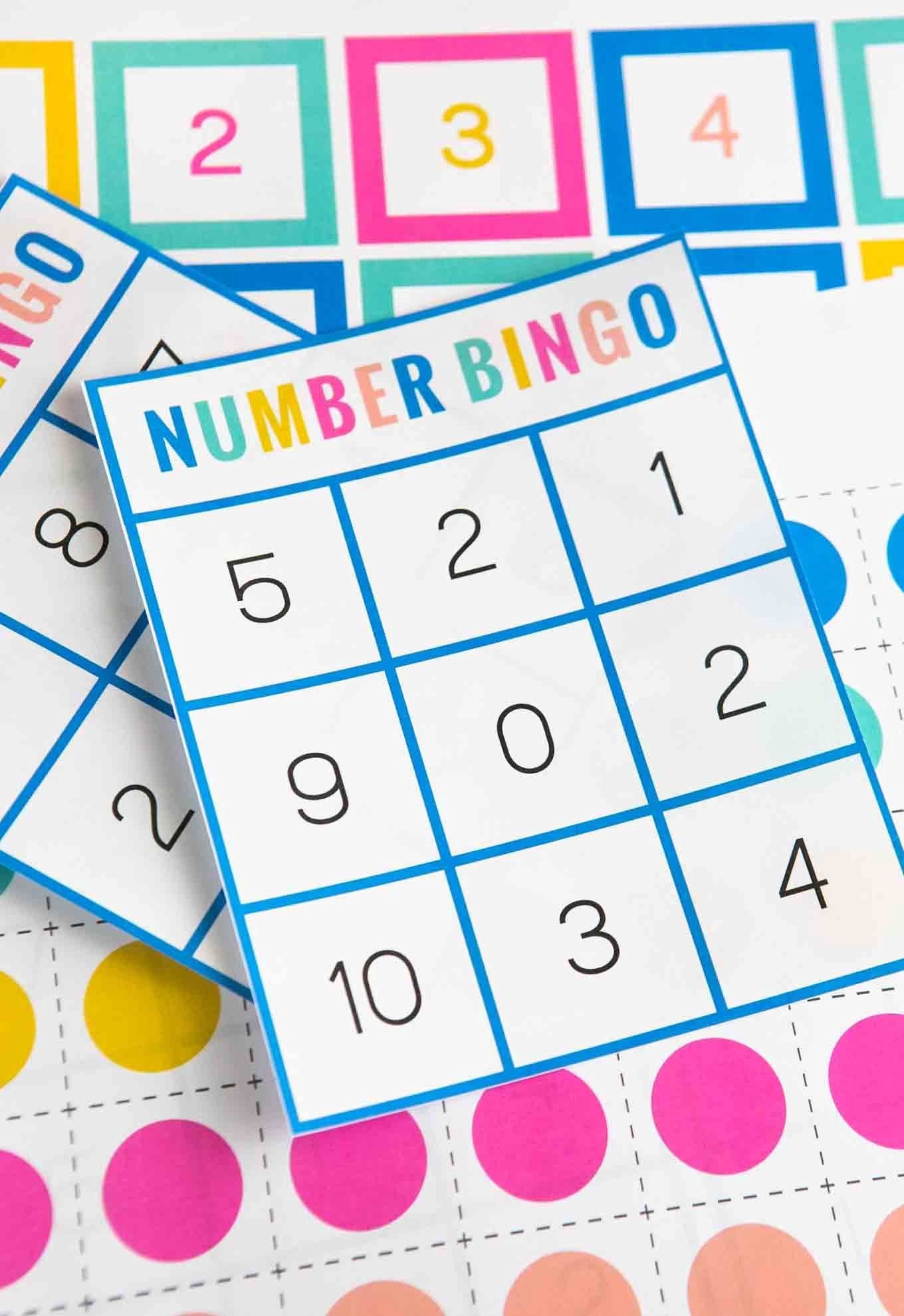 Printable Bingo Cards 0-20