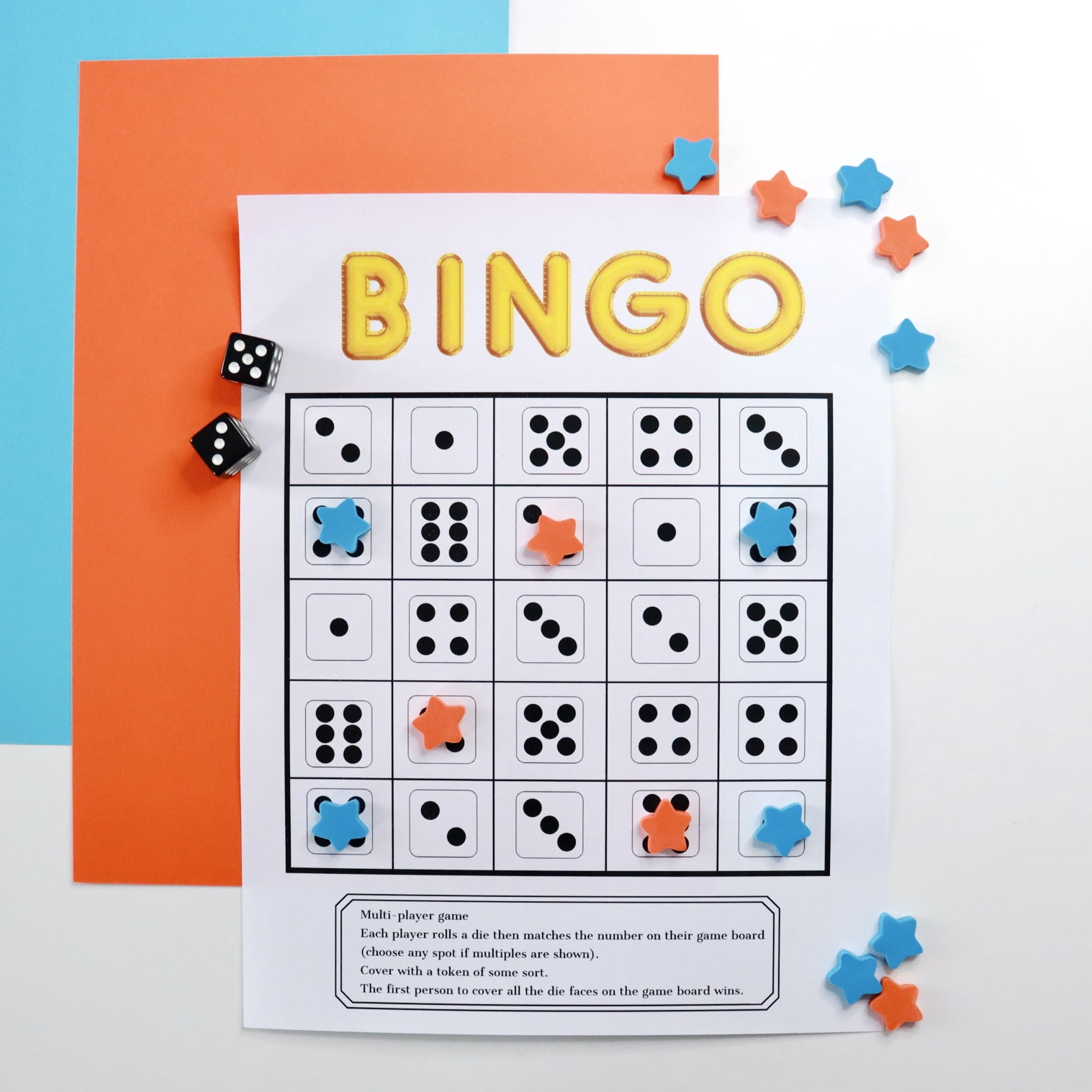 Printable Dice Bingo Cards
