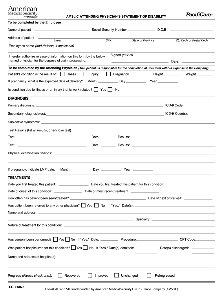 Printable Disability Application Form