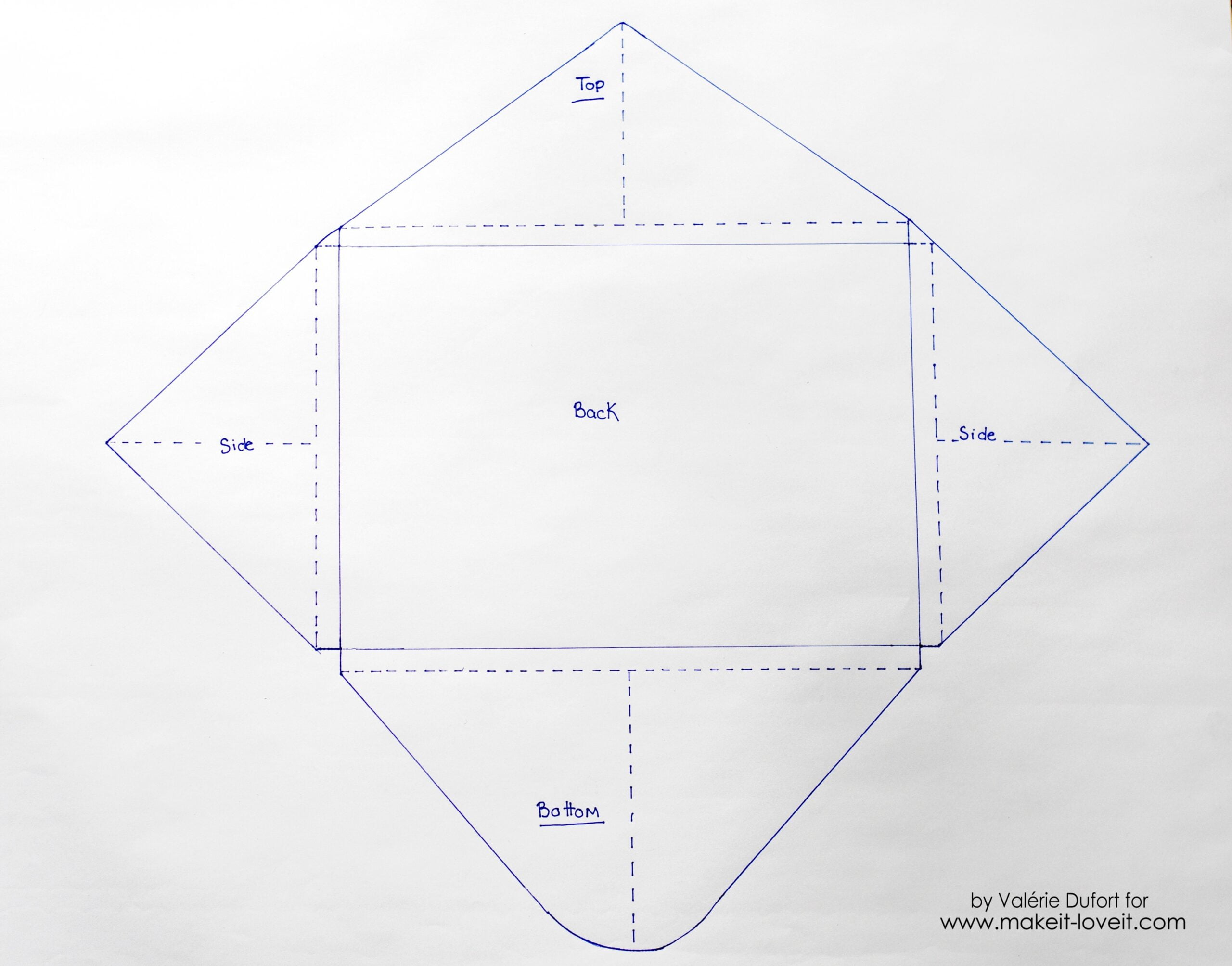 Printable Envelope Clutch Pattern