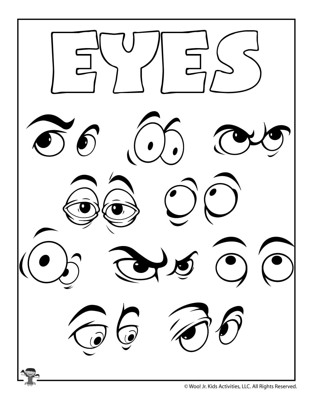 Printable Eyes Coloring Pages