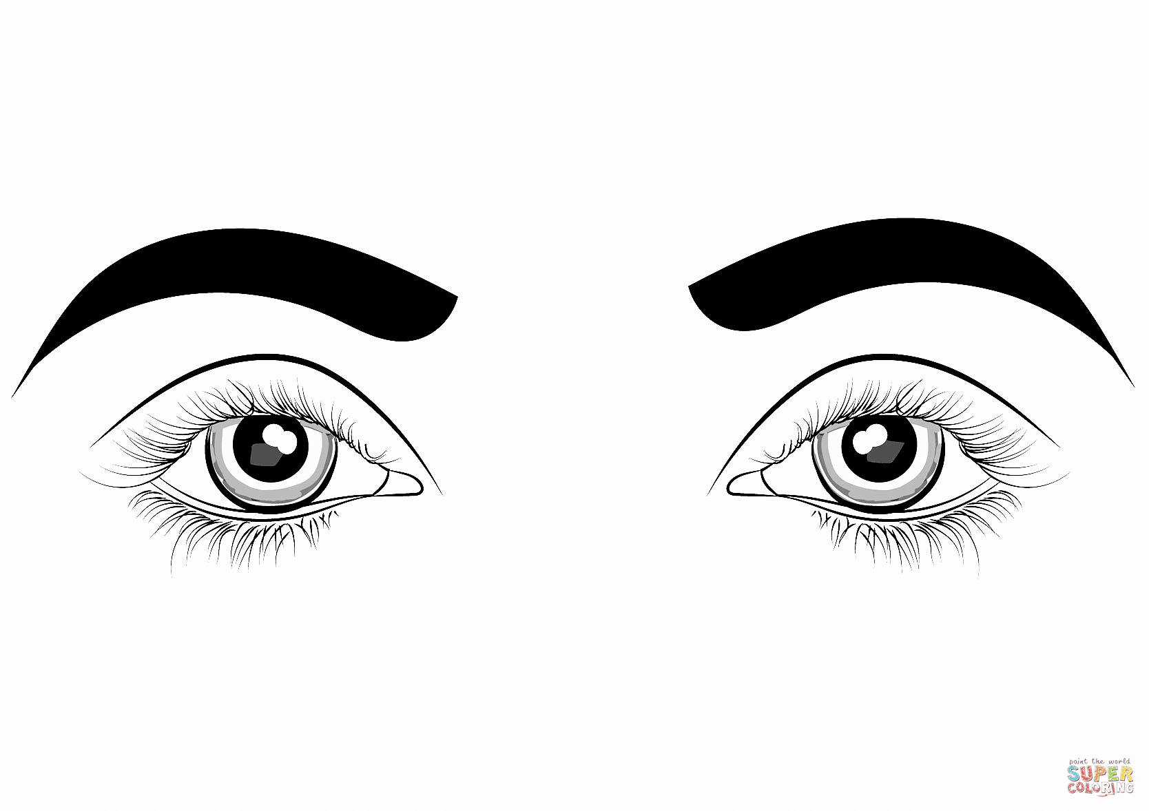 Printable Eyes Coloring Pages