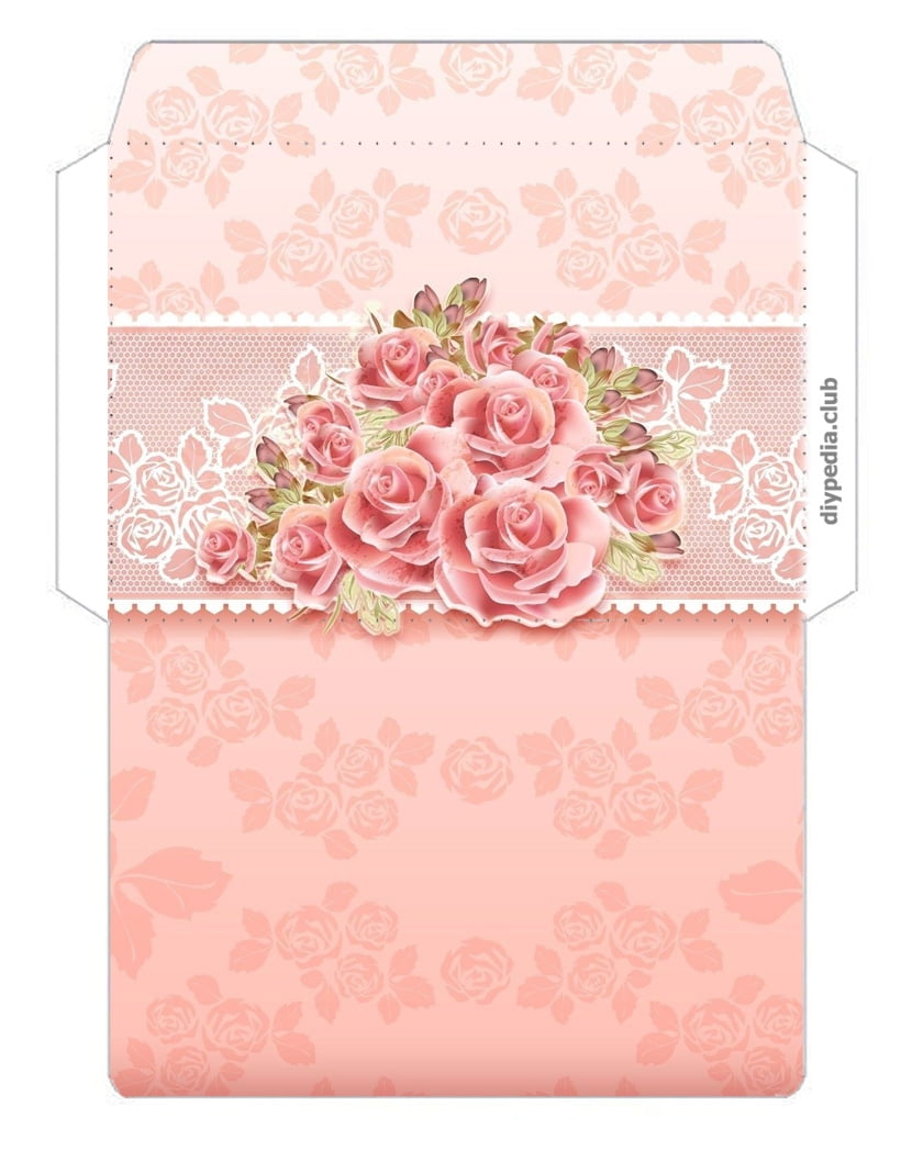 Printable Floral Envelope Template