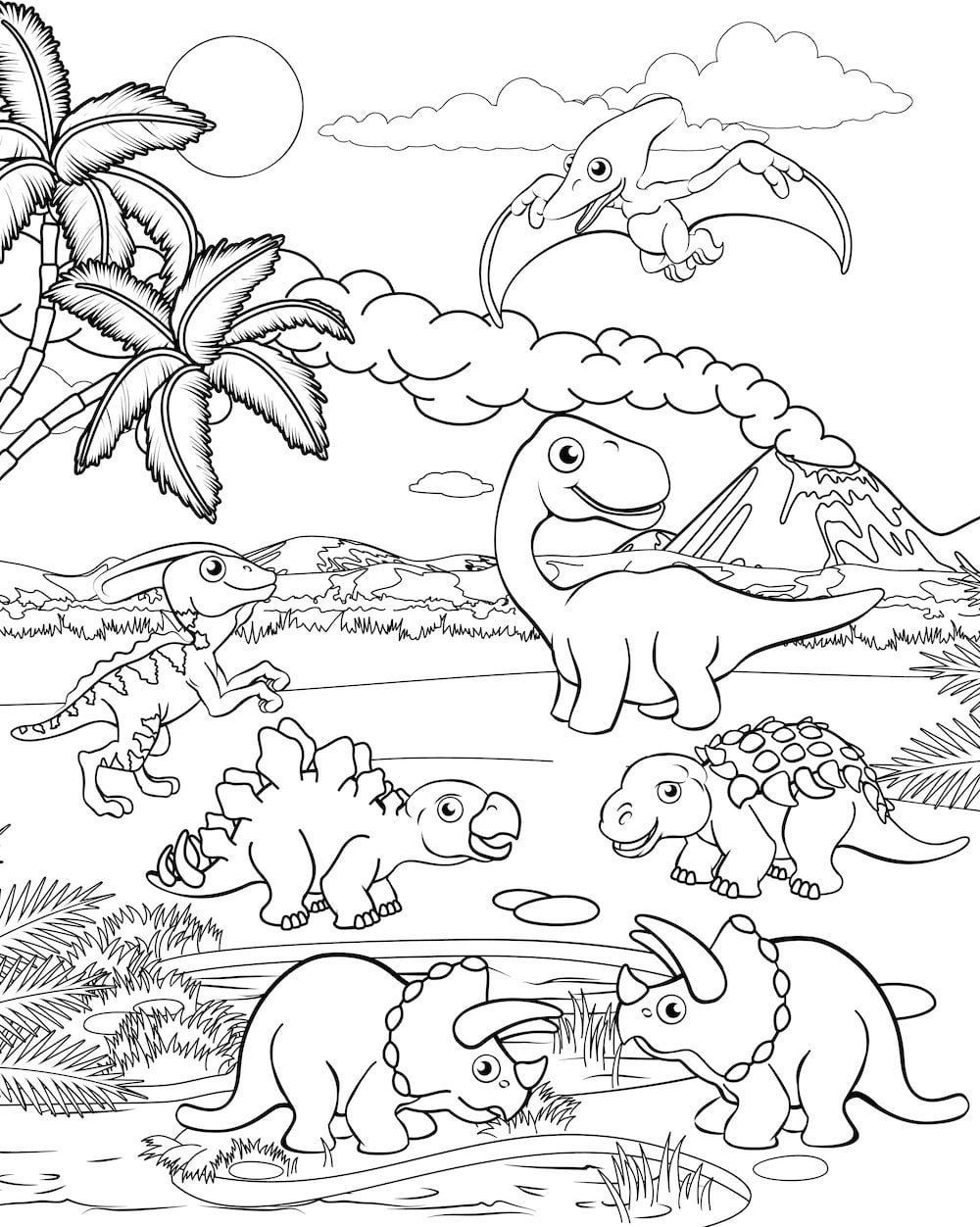 Printable Dinosaur Coloring Page