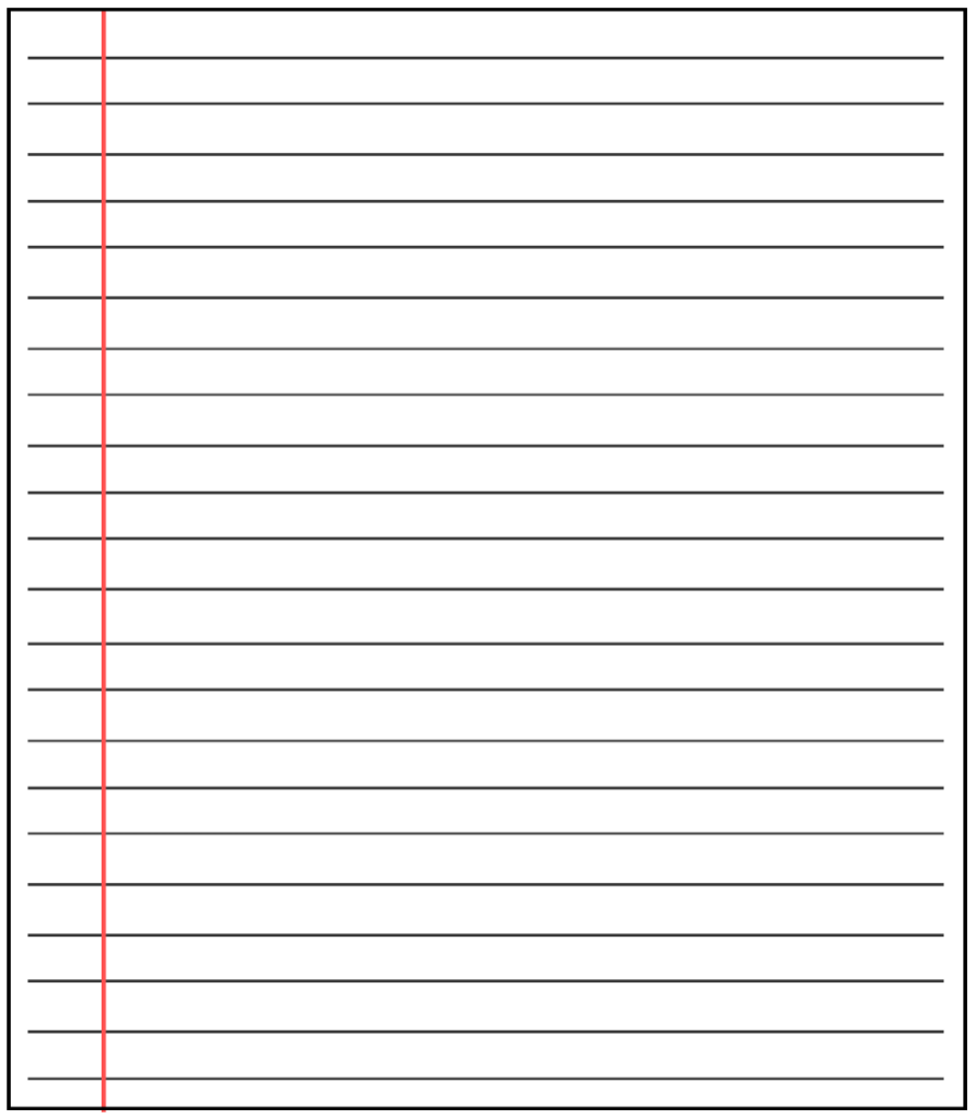 elementary lined paper template microsoft word