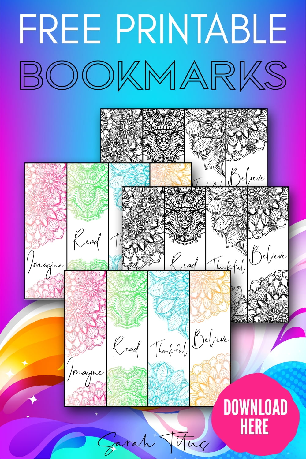 Printable Bookmarks With Names