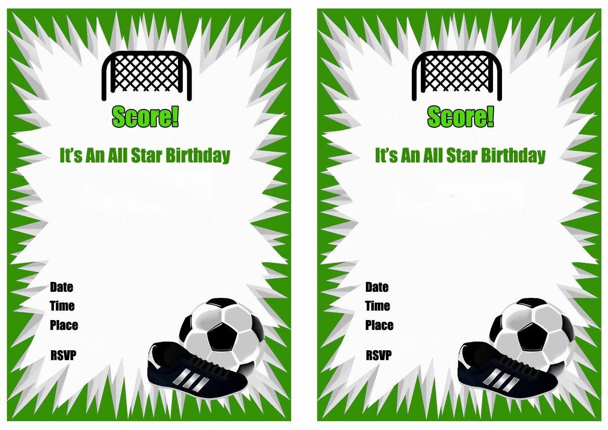 Printable Birthday Cards Soccer