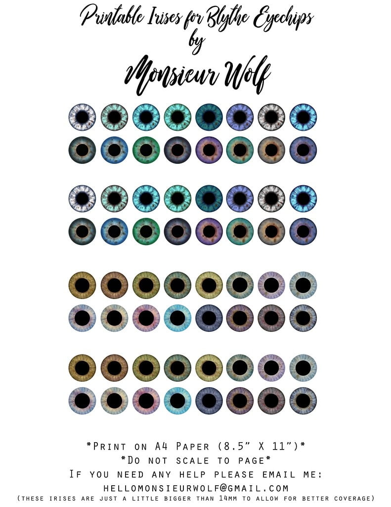 Free Printable Eye Iris