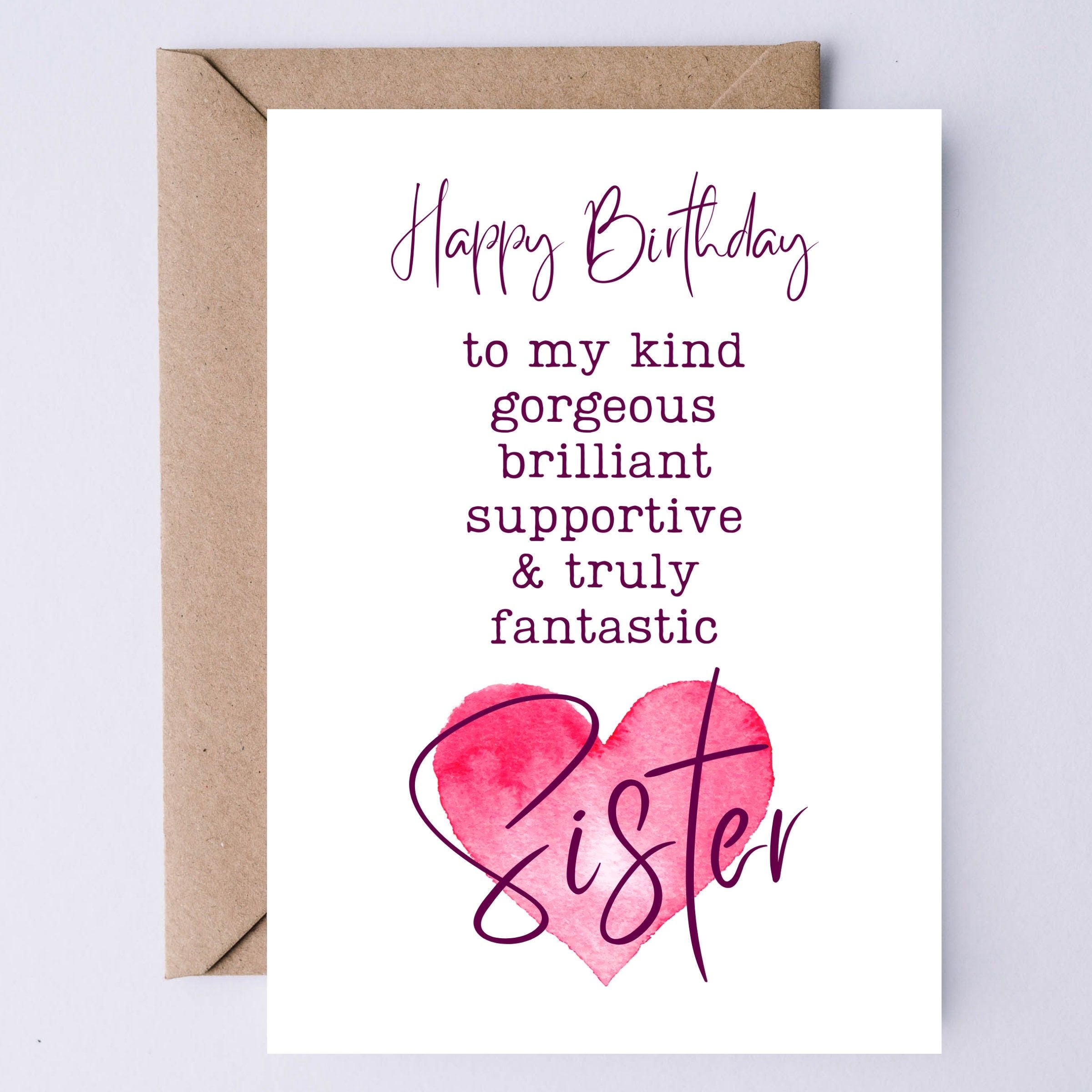 Printable Birthday Cards Sister