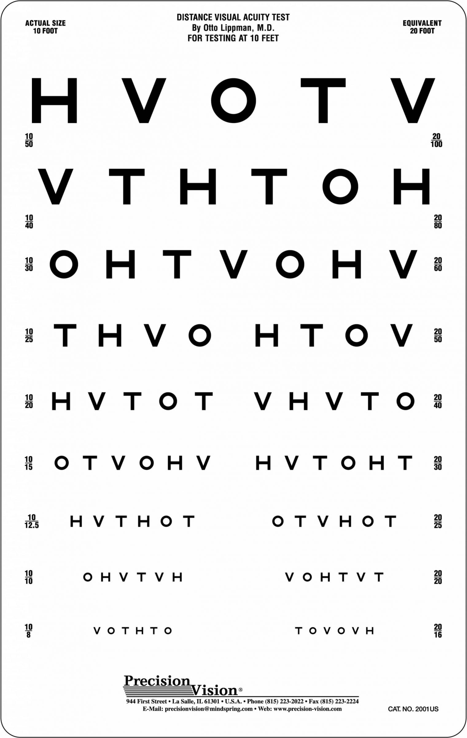 Hotv Eye Chart Printable
