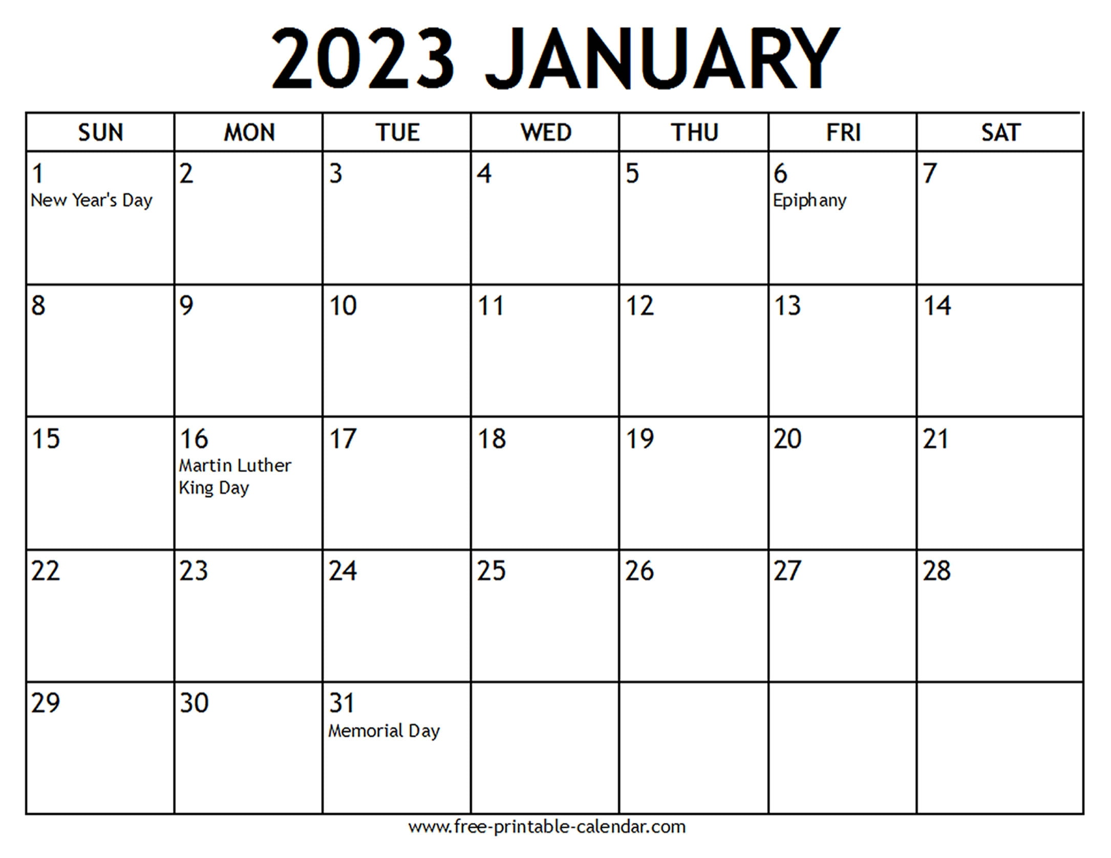 Printable Calendar 2023 Printable
