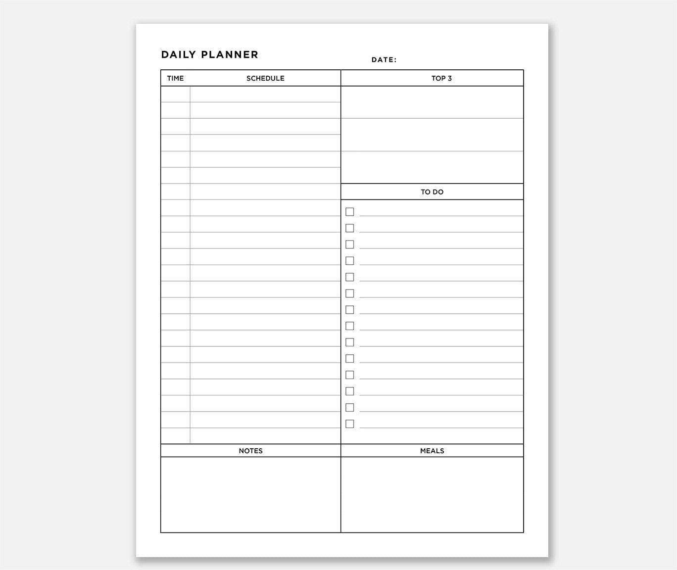 Daily Office Planner Printable