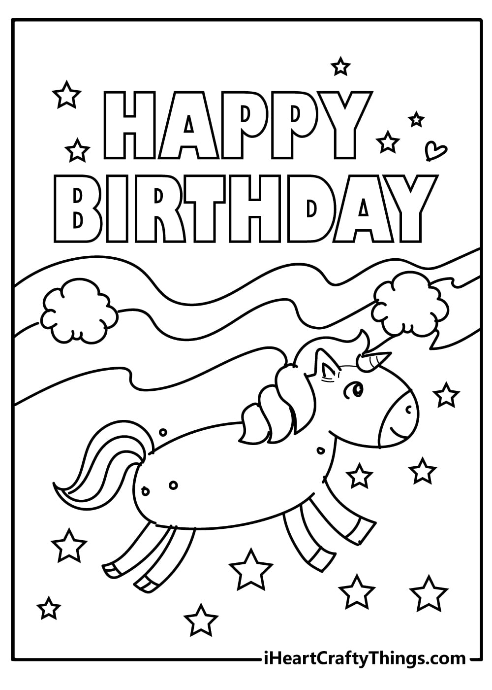 Printable Birthday Cards Coloring