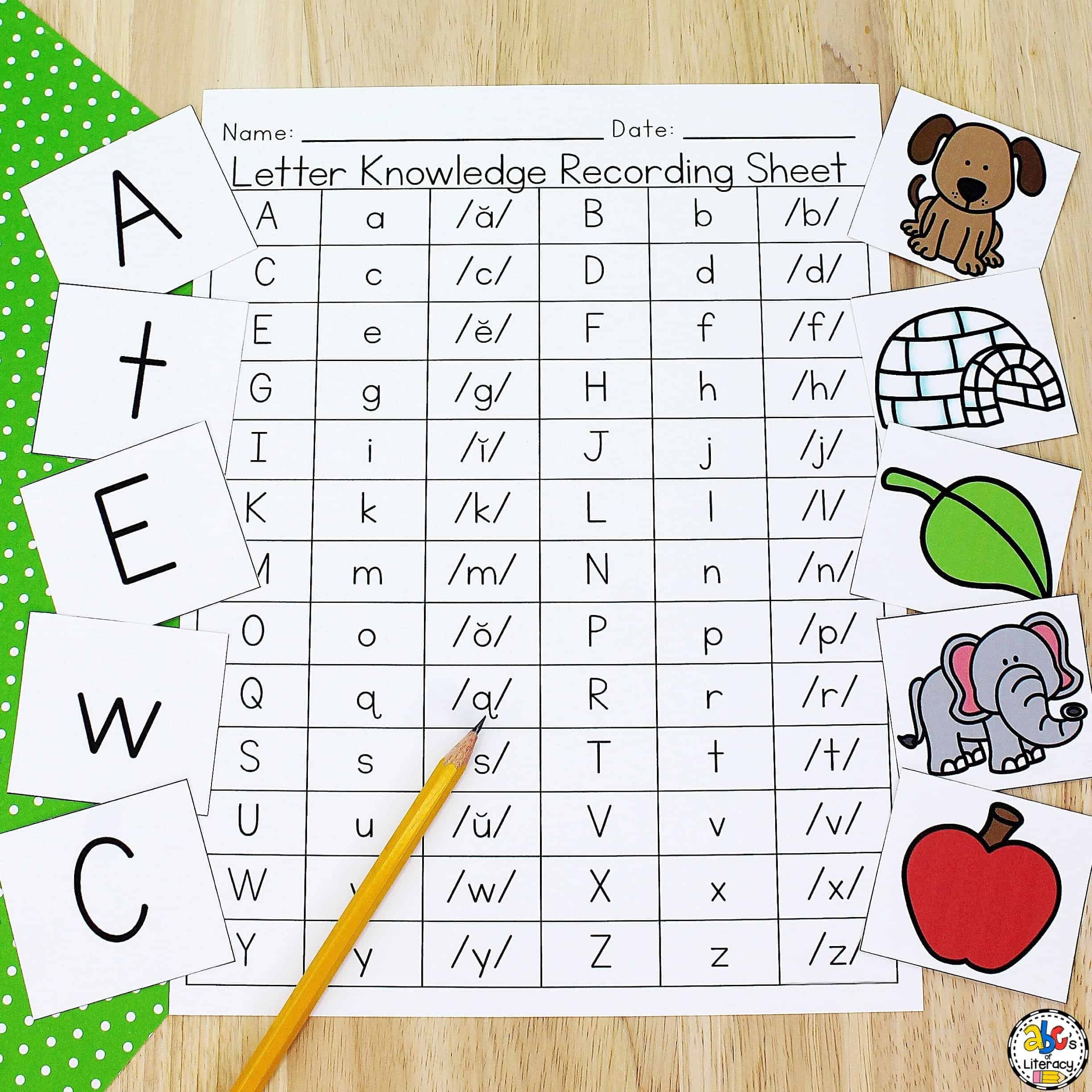 Printable Alphabet Assessment Sheet Printable Lab