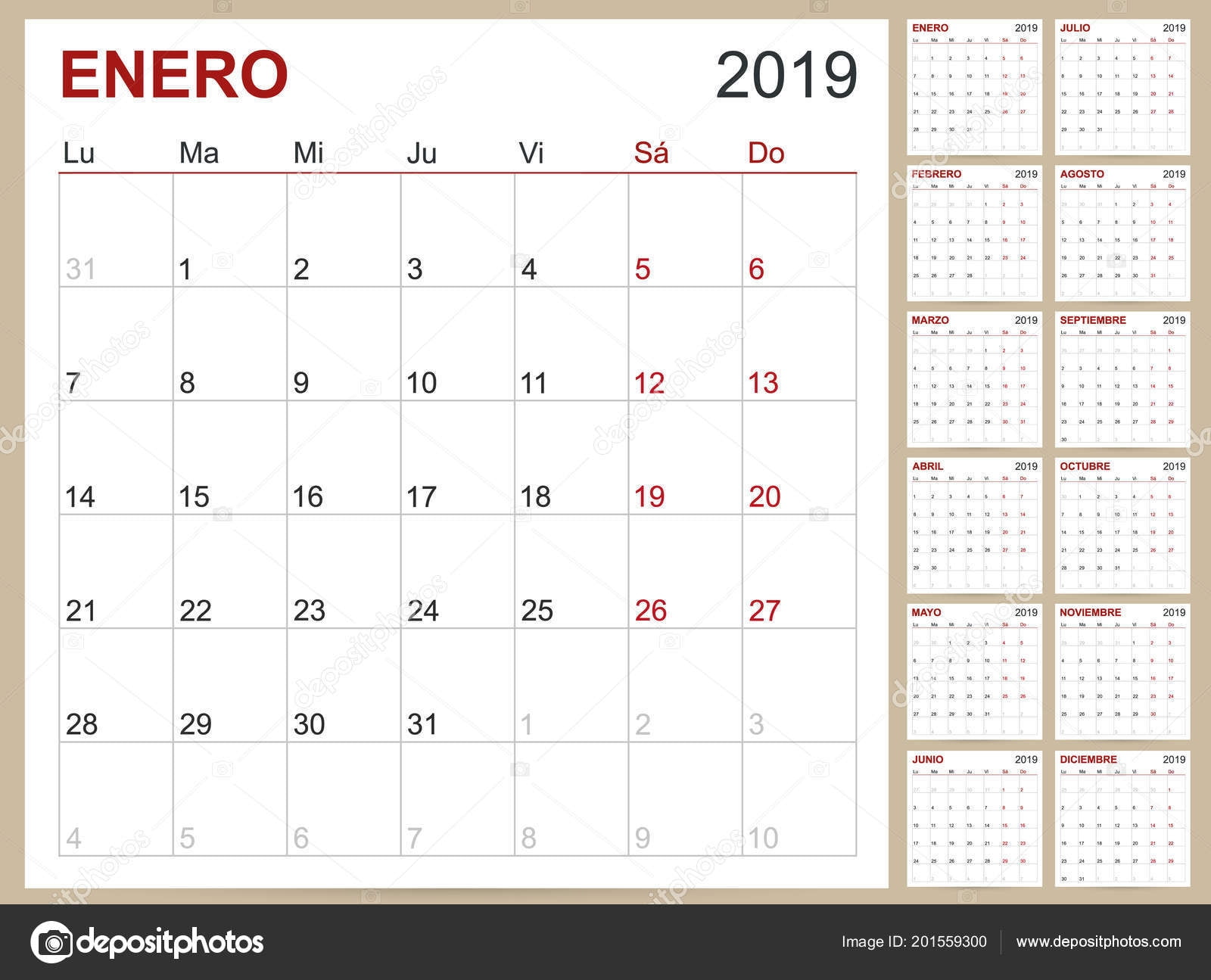 Printable Calendar In Spanish
